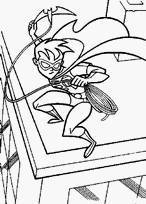 coloriage robin prend son envol